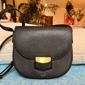 Céline Small Black Trotteur Crossbody Bag